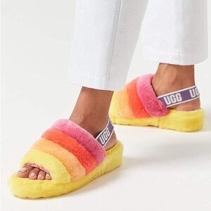 UGG Fluff Yeah Slide Sandal Rainbow